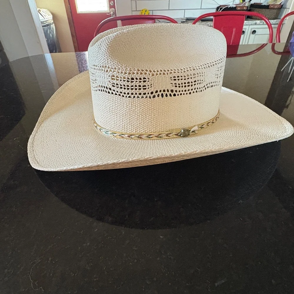 David Turner Straw Bangora Cowboy Hat - XXXX - 7 3/8 - Picture 5 of 16